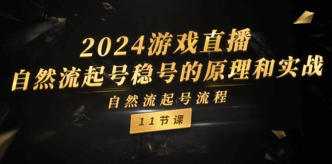 2024游戏直播-自然流起号稳号的原理和实战，自然流起号流程（11节）-温馨分享网