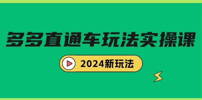 多多直通车玩法实战课，2024新玩法（7节课）-温馨分享网