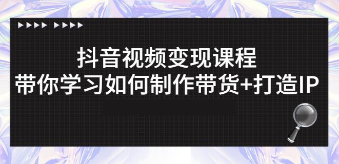 抖音短视频变现课程：带你学习如何制作带货+打造IP【41节】-温馨分享网