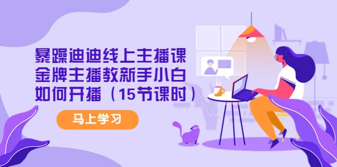 暴躁迪迪线上主播课，金牌主播教新手小白如何开播（15节课时）-温馨分享网