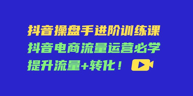 抖音操盘手进阶训练课：抖音电商流量运营必学，提升流量+转化-温馨分享网