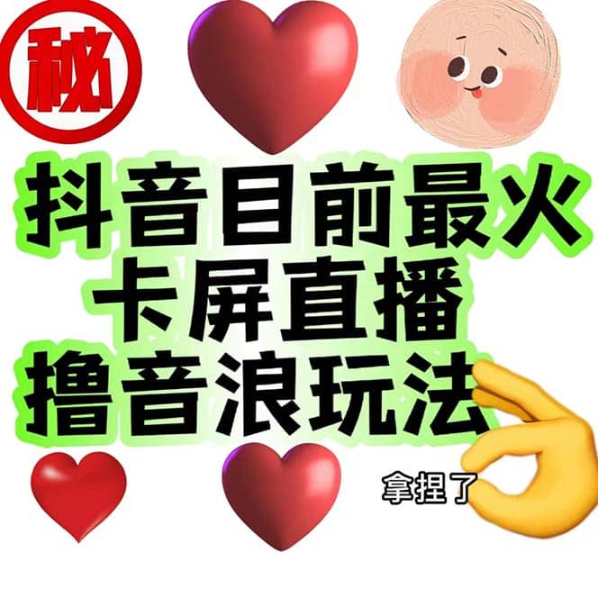 外面收费1980抖音卡屏直播玩法 一个抖音号可以撸几百到几千不等【详细玩法】-温馨分享网