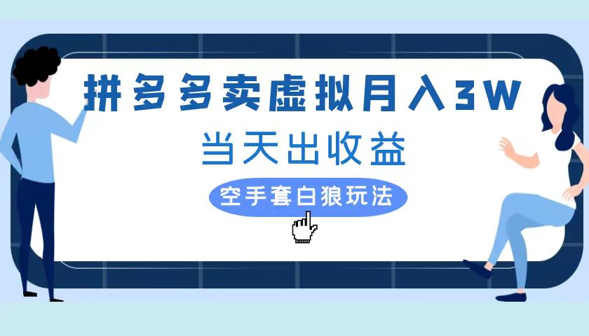 拼多多虚拟项目，单人月入3W+，实操落地项目-温馨分享网