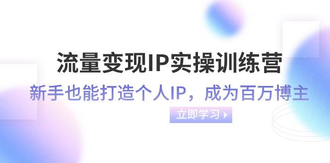 流量变现-IP实操训练营：新手也能打造个人IP，成为百万博主（46节课）-温馨分享网