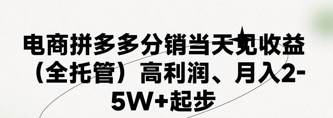 最新拼多多模式日入4K+两天销量过百单，无学费、 老运营代操作、小白福…-温馨分享网