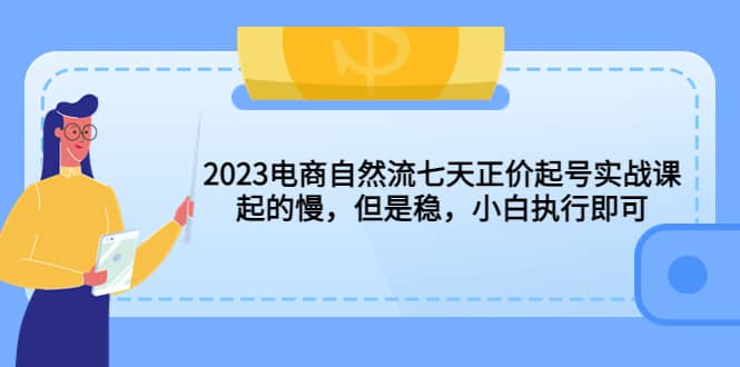 2023电商自然流七天正价起号实战课：起的慢，但是稳，小白执行即可-温馨分享网