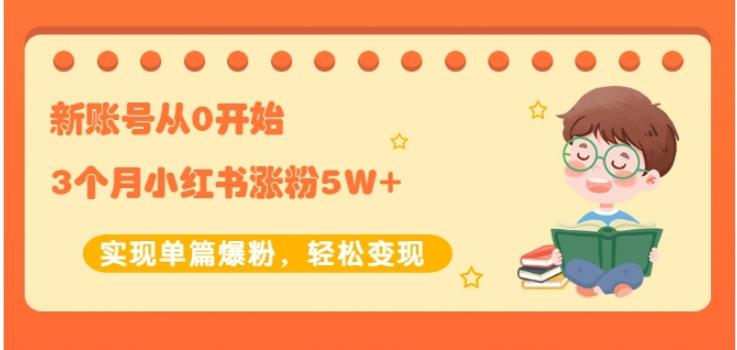 新账号从0开始3个月小红书涨粉5W+实现单篇爆粉，轻松变现（干货）-温馨分享网