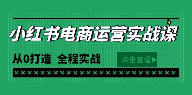 最新小红书·电商运营实战课，从0打造  全程实战（65节视频课）-温馨分享网