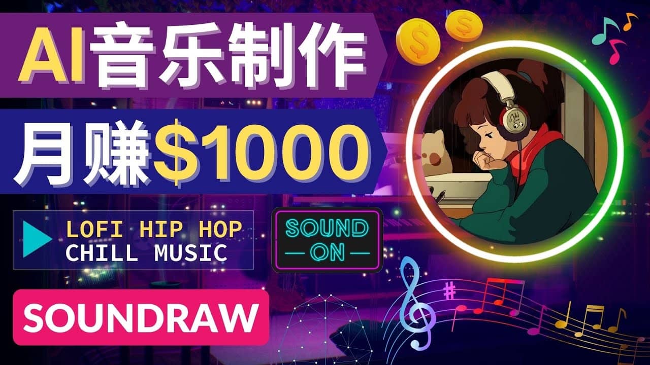 无需任何音乐基础： 使用AI软件制作Lofi Hip Hop Chill Music 月赚1000美元-温馨分享网