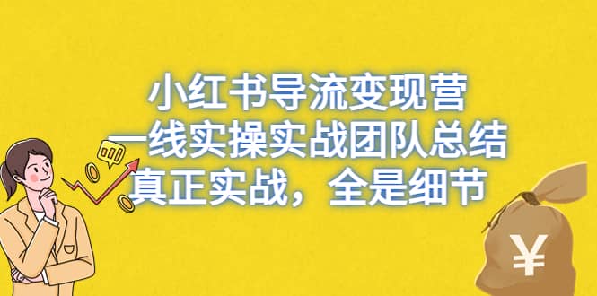 小红书导流变现营，一线实战团队总结，真正实战，全是细节，全平台适用-温馨分享网