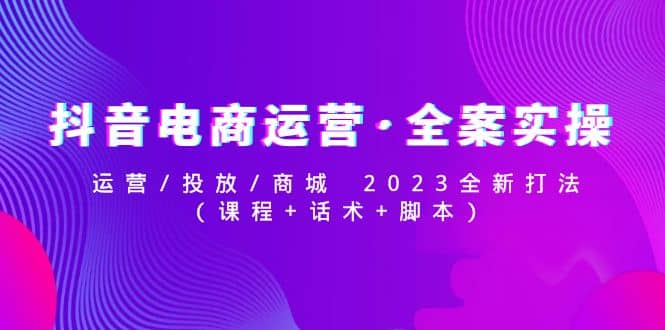 抖音电商运营·全案实操：运营/投放/商城 2023全新打法-温馨分享网
