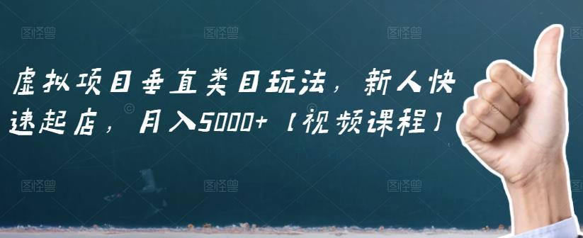 虚拟项目垂直类目玩法，新人快速起店，月入5000+【视频课程】-温馨分享网