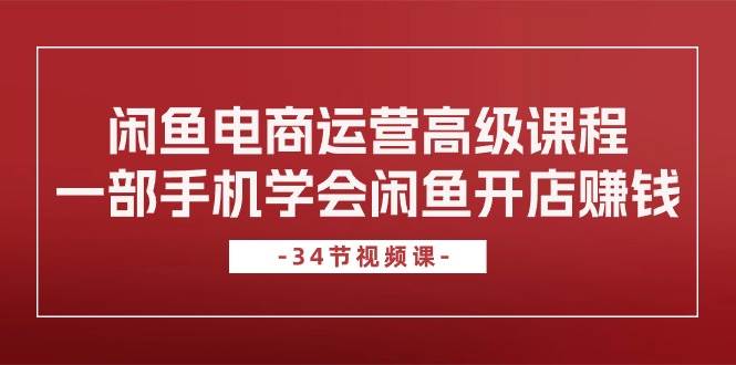 闲鱼电商运营高级课程，一部手机学会闲鱼开店赚钱（34节课）-温馨分享网