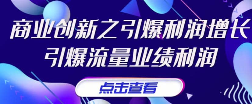 《商业创新之引爆利润增长》引爆流量业绩利润-温馨分享网