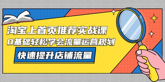 淘宝上首页/推荐实战课：0基础轻松学会流量运营规划，快速提升店铺流量-温馨分享网