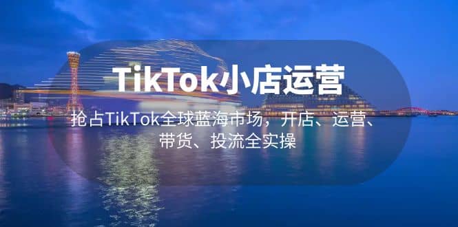 TikTok小店运营 抢占TikTok全球蓝海市场，开店、运营、带货、投流全实操-温馨分享网