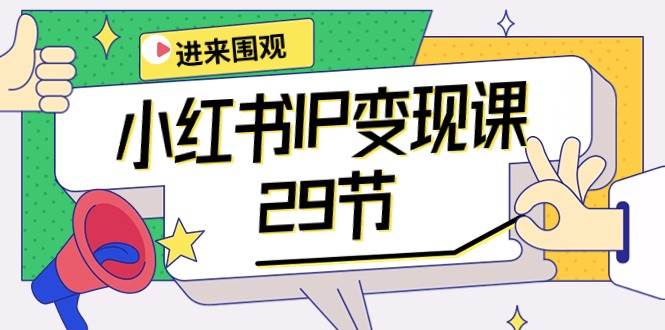 小红书IP变现课：开店/定位/IP变现/直播带货/爆款打造/涨价秘诀/等等/29节-温馨分享网