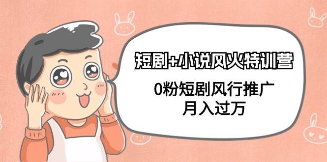 短剧+小说风火特训营，0粉短剧风行推广，月入过万（102节课）-温馨分享网