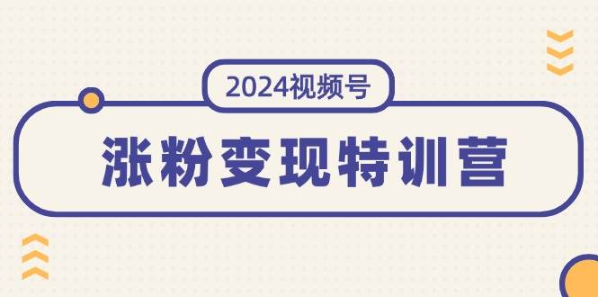 2024视频号-涨粉变现特训营：一站式打造稳定视频号涨粉变现模式（10节）-温馨分享网