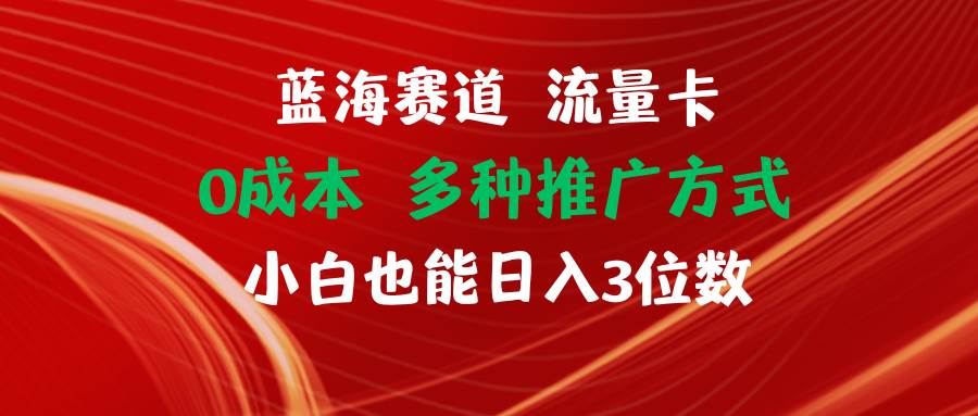 蓝海赛道 流量卡 0成本 小白也能日入三位数-温馨分享网