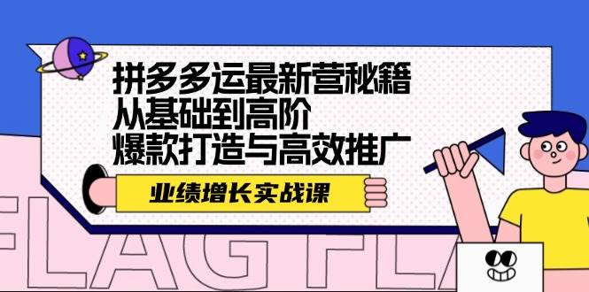 拼多多运最新营秘籍：业绩 增长实战课，从基础到高阶，爆款打造与高效推广-温馨分享网