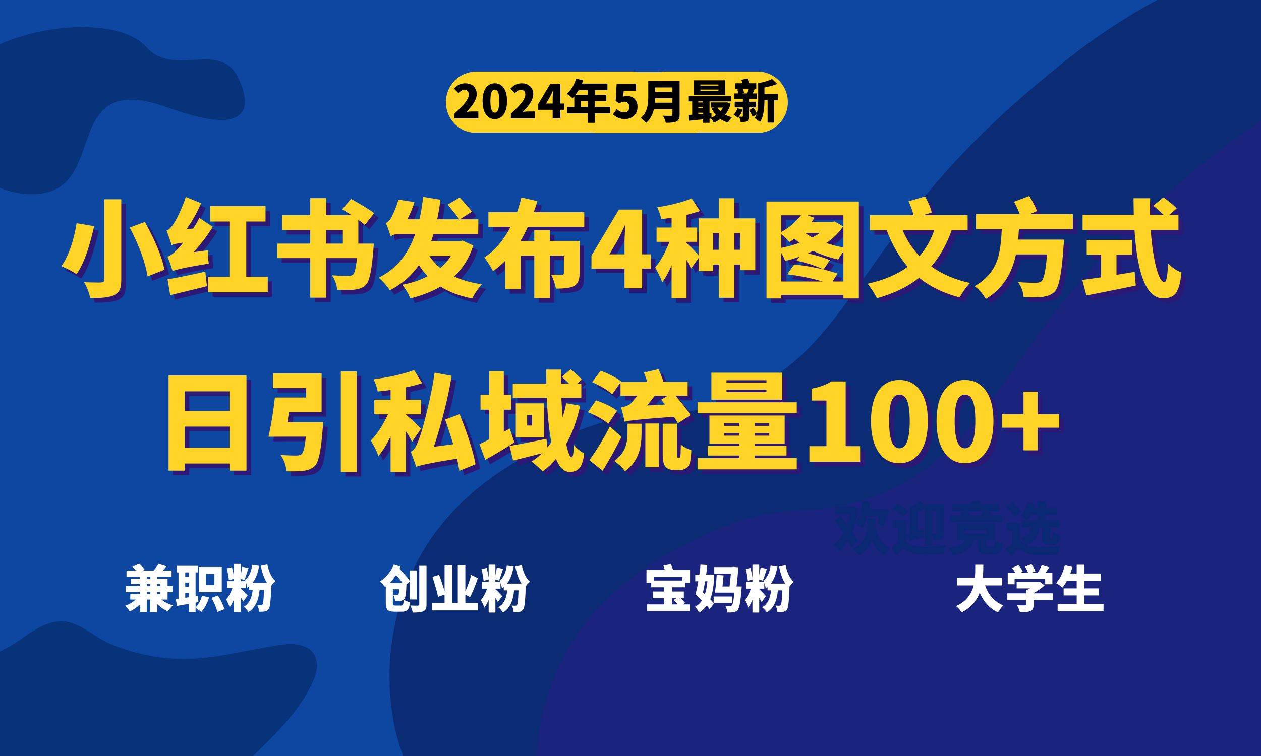 最新小红书发布这四种图文，日引私域流量100+不成问题，-温馨分享网