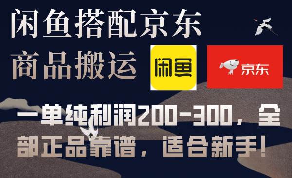 闲鱼搭配京东备份库搬运，一单纯利润200-300，全部正品靠谱，适合新手！-温馨分享网