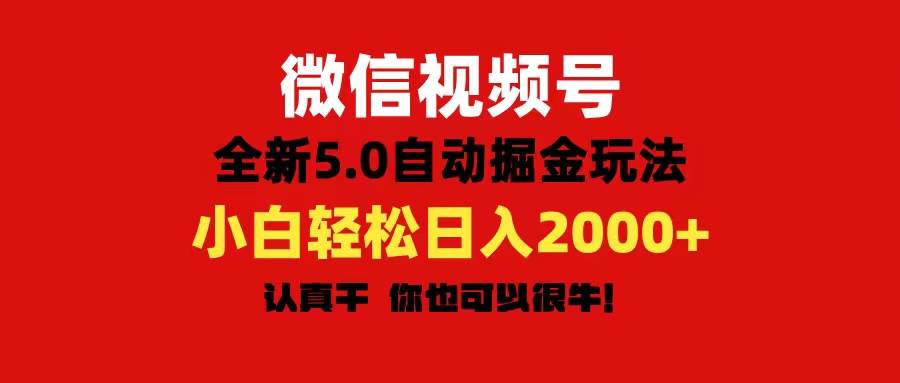 微信视频号变现，5.0全新自动掘金玩法，日入利润2000+有手就行-温馨分享网