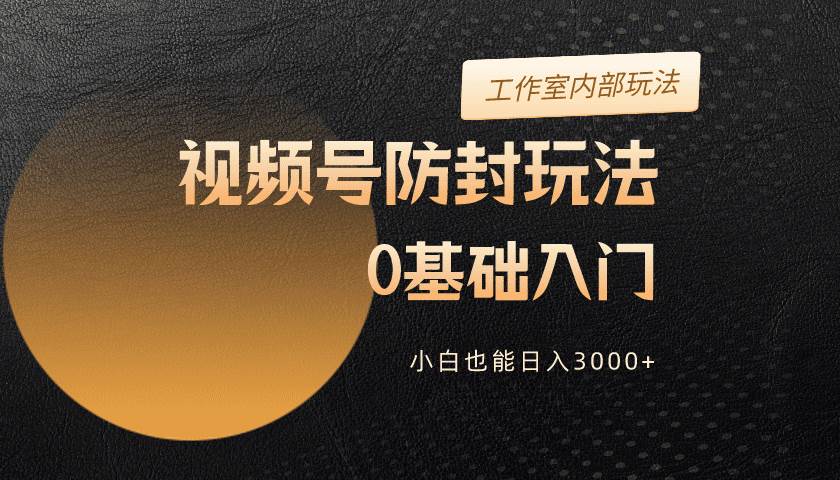 2024视频号升级防封玩法，零基础入门，小白也能日入3000+-温馨分享网