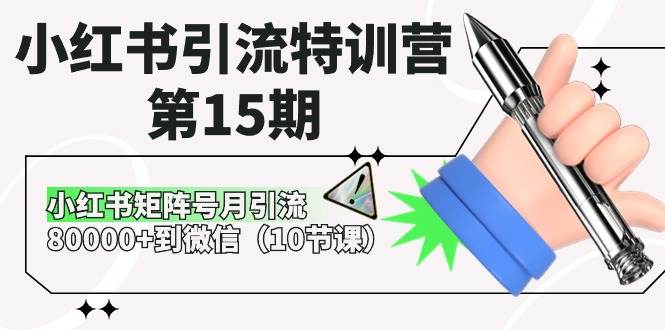 小红书引流特训营-第15期，小红书矩阵号月引流80000+到微信（10节课）-温馨分享网