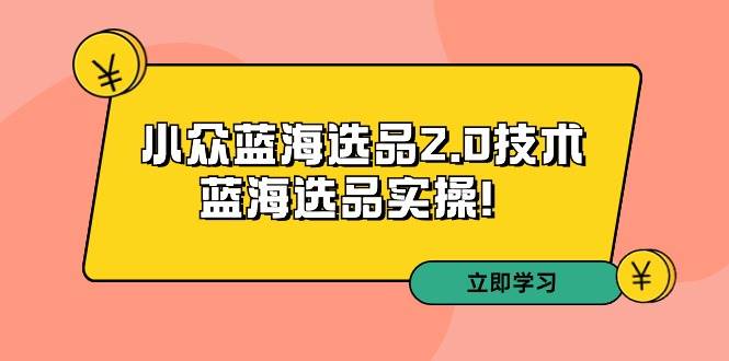 拼多多培训第33期：小众蓝海选品2.0技术-蓝海选品实操！-温馨分享网