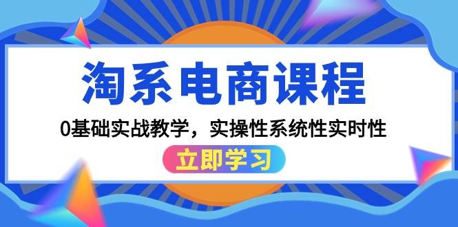 淘系电商课程，0基础实战教学，实操性系统性实时性（15节课）-温馨分享网