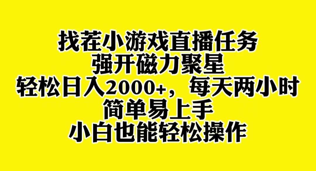 找茬小游戏直播，强开磁力聚星，轻松日入2000+，小白也能轻松上手-温馨分享网