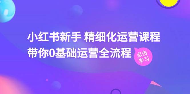 小红书新手 精细化运营课程，带你0基础运营全流程（41节视频课）-温馨分享网
