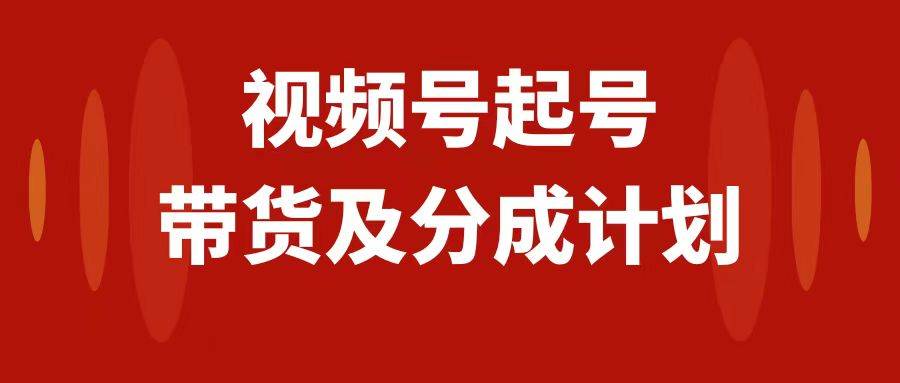 视频号快速起号，分成计划及带货，0-1起盘、运营、变现玩法，日入1000+-温馨分享网
