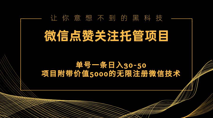 视频号托管点赞关注，单微信30-50元，附带价值5000无限注册微信技术-温馨分享网