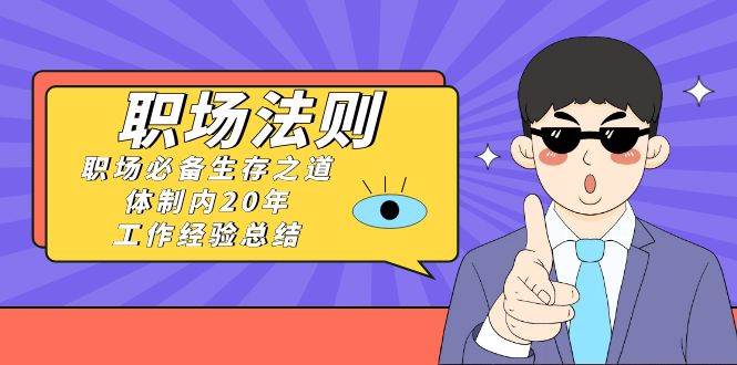 《职场法则》职场必备生存之道，体制内20年 工作经验总结（17节课）-温馨分享网