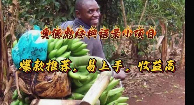 奥德彪经典语录小项目，爆款推荐，易上手，收益高-温馨分享网