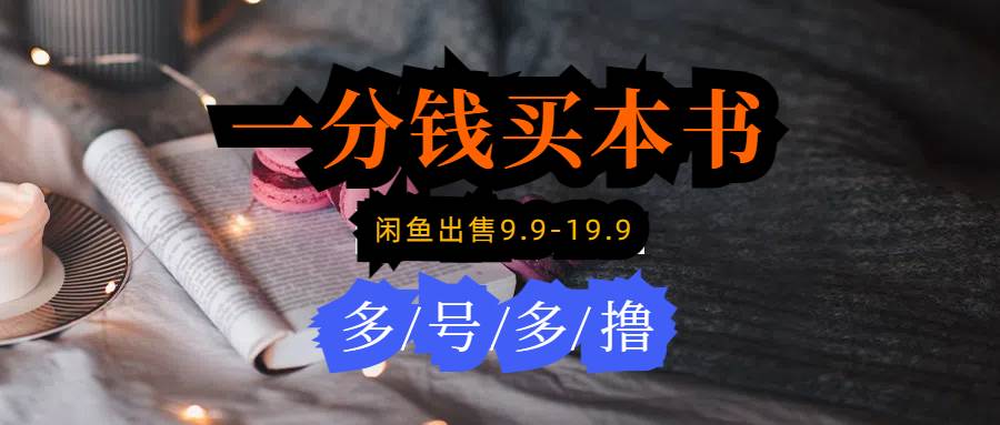 每天花1分钱买一本书，闲鱼出售9.9-19.9不等，多账号多撸 新手小白均可操作-温馨分享网