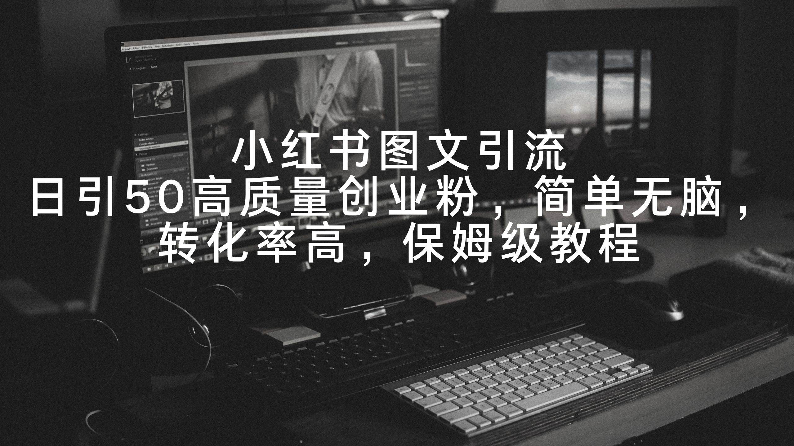小红书图文引流，日引50高质量创业粉，简单无脑，转化率高，保姆级教程-温馨分享网