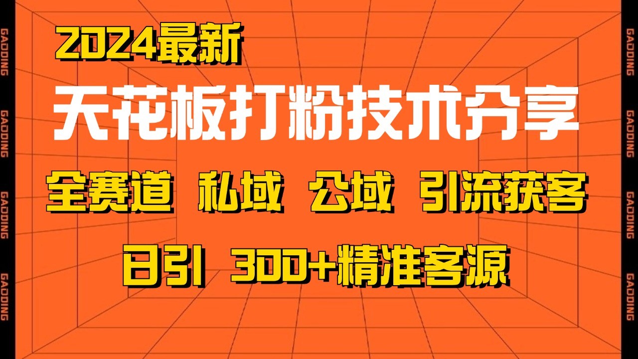 天花板打粉技术分享，野路子玩法 曝光玩法免费矩阵自热技术日引2000+精准客户-温馨分享网