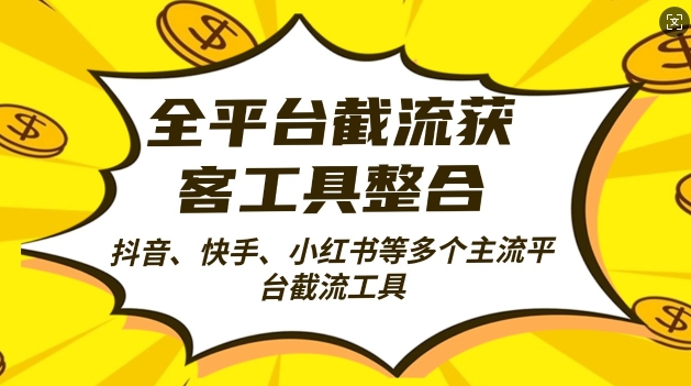 全平台截流获客工县整合全自动引流，日引2000+精准客户-温馨分享网