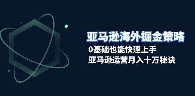 亚马逊海外掘金策略，0基础也能快速上手，亚马逊运营月入十万秘诀-温馨分享网