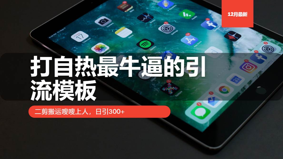 打自热最牛逼的引流模板，二剪搬运嗖嗖上人，日引300+-温馨分享网