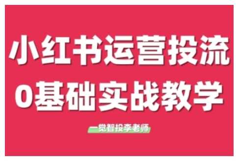小红书运营投流，小红书广告投放从0到1的实战课，学完即可开始投放-温馨分享网