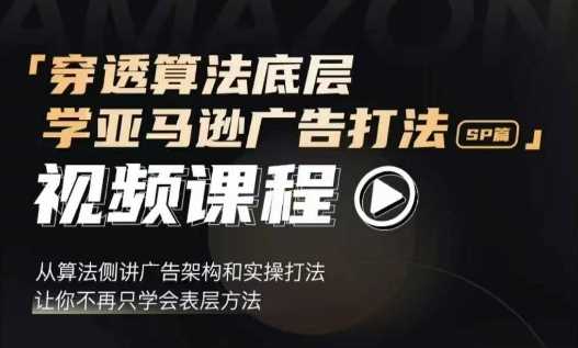 穿透算法底层，学亚马逊广告打法SP篇，从算法侧讲广告架构和实操打法，让你不再只学会表层方法-温馨分享网