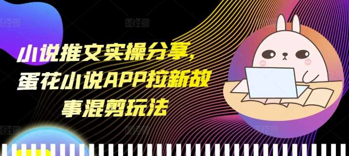 小说推文实操分享，蛋花小说APP拉新故事混剪玩法-温馨分享网