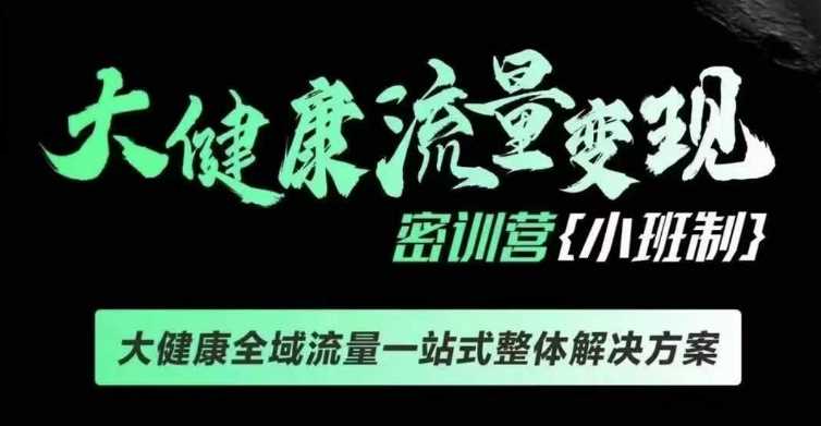 千万级大健康变现课线下课，大健康全域流量一站式整体解决方案-温馨分享网