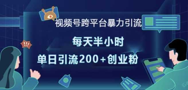 视频号跨平台暴力引流，每天半小时，单日引流200+精准创业粉-温馨分享网