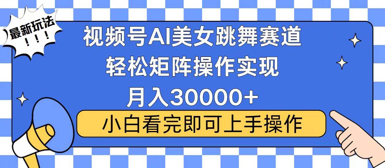 视频号蓝海赛道玩法，当天起号，拉爆流量收益，小白也能轻松月入30000+-温馨分享网